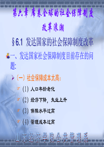 第六章  席卷全球的社会保障制度改革浪潮