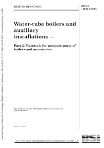 BSEN1295222001水管锅炉和辅助设备第2部分锅炉和附件的压力零件用材料