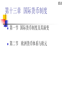 第十三章 国际货币制度hjm