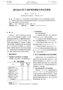 国内首台623锅炉再热器设计特点及措施