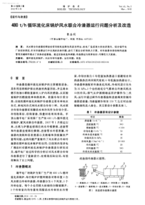 480th循环流化床锅炉风水联合冷渣器运行问题分析及改造