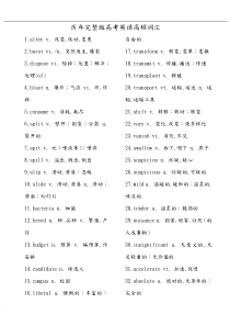 完整版高考英语高频词汇