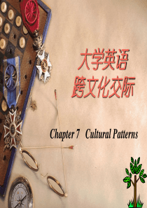 大学英语跨文化交际chapter7-Cultural-Patterns-28