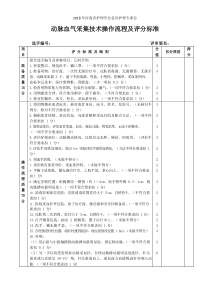 动脉采血技术操作流程及评分标准