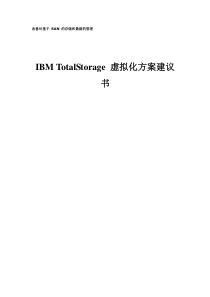 IBM-TotalStorage-虚拟化方案建议书