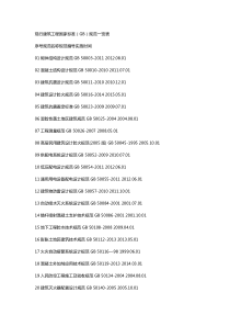 最新整理现行建筑工程国家标准(GB)规范一览表