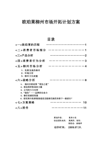 欧珀莱品牌柳州市场开拓计划方案23