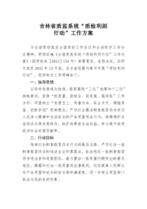 吉林省质监系统利剑行动方案及附件