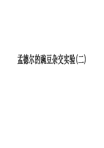 人教版高中生物高一必修二12孟德尔的豌豆杂交实验二课件2