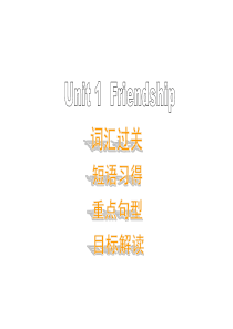 高一英语优质课件：Unit1 Friendship-单元复习(新人教版必修1