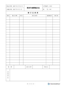 职务代理管理办法(编号)