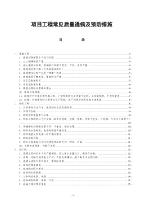 项目工程常见质量通病及预防措施