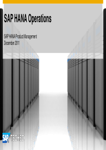 SAP HANA培训教材_05SAP HANA TechIntro + Operations