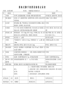 落地式脚手架搭设验收记录