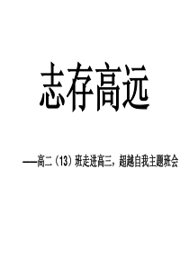 正式：走进高三主题班会