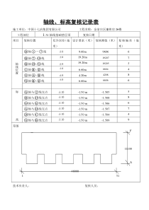 楼层轴线、标高、复核记录表5#