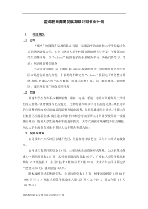 完整的商业计划书：益鸿校园商务发展有限公司