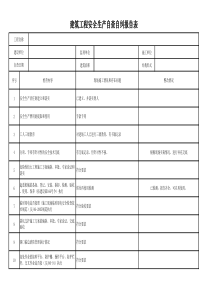 建筑工地安全生产自查自纠表