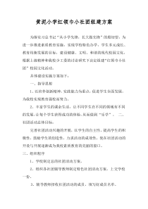 黄泥小学红领巾小社团组建方案