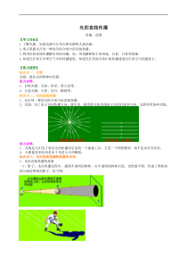 初中八年级物理上册光的直线传播知识讲解