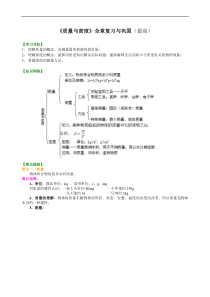 初中八年级物理上册质量与密度全章复习与巩固提高知识讲解