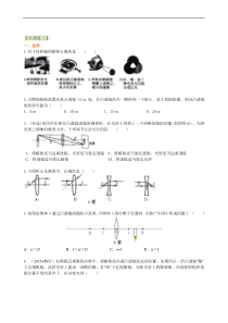 初中九年级物理中考复习透镜及其应用基础巩固练习