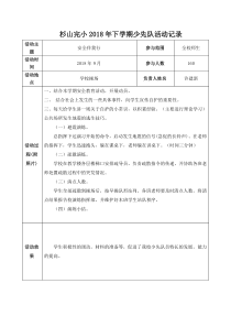 2018小学少先队活动记录