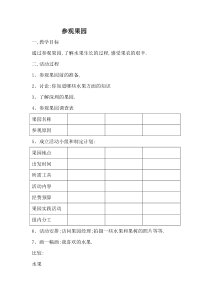 小学三年级第二学期综合实践参观果园教案