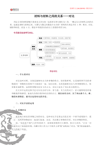 材料与材料之间的关系——对比