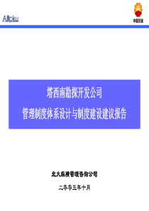 规章制度体系建设报告