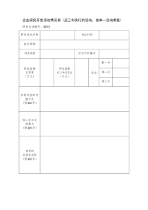 企业研究开发活动情况表