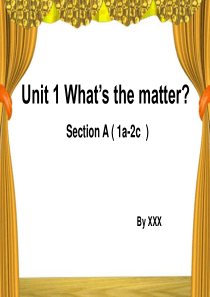 初中英语Unit-1-What’s-the-matter说课课件