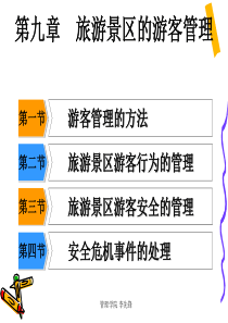 景区规划与管理      第九章_景区的游客管理