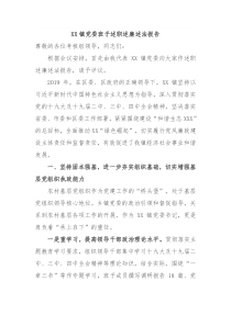 XX镇党委班子述职述廉述法报告