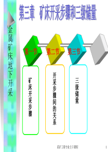 第三章--矿床开采步骤和三级储量