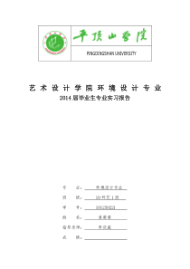 环境艺术设计专业实习报告