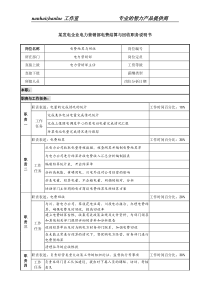 某发电企业电力营销部电费结算与回收职务说明书