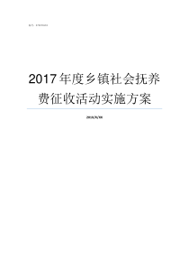 2017年度乡镇社会抚养费征收活动实施方案