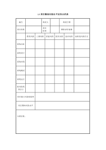 X项目整体风险水平定性分析表Xdoc