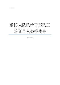 消防大队政治干部政工培训个人心得体会督导检查消防大队政工