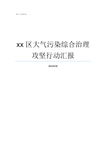 xx区大气污染综合治理攻坚行动汇报大气污染的综合防治措施