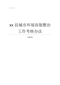 xx县城市环境容貌整治工作考核办法城市环境的组成