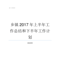 乡镇2017年上半年工作总结和下半年工作计划乡镇长2017年个人总结