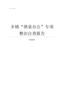 乡镇酒桌办公专项整治自查报告