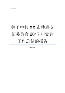 关于中共XX市残联支部委员会2017年党建工作总结的报告