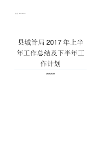 县城管局2017年上半年工作总结及下半年工作计划临泉县人民政府