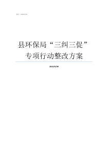 县环保局三纠三促专项行动整改方案县环保局几个副局长