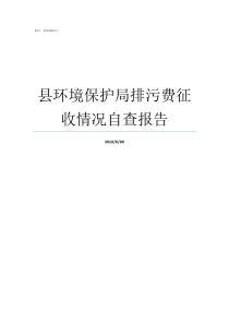 县环境保护局排污费征收情况自查报告排污费的使用