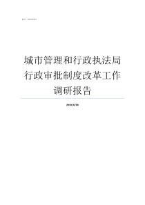 城市管理和行政执法局行政审批制度改革工作调研报告城管执法流程图