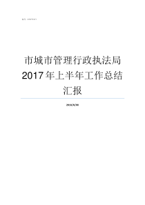 市城市管理行政执法局2017年上半年工作总结汇报汕尾市城管局局长是谁